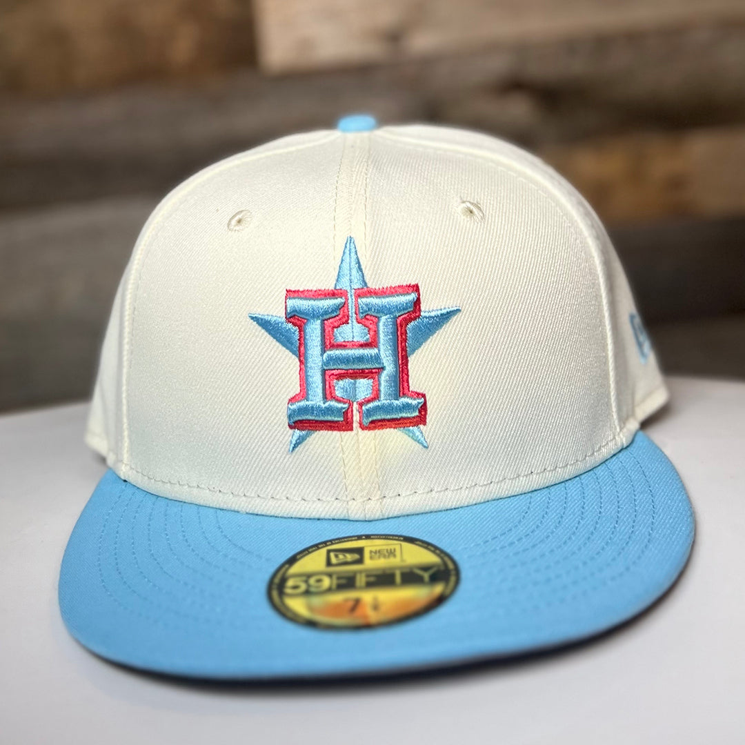 HOUSTON ASTROS "CREAM / PASTEL BLUE" NEW ERA 59FIFTY HAT