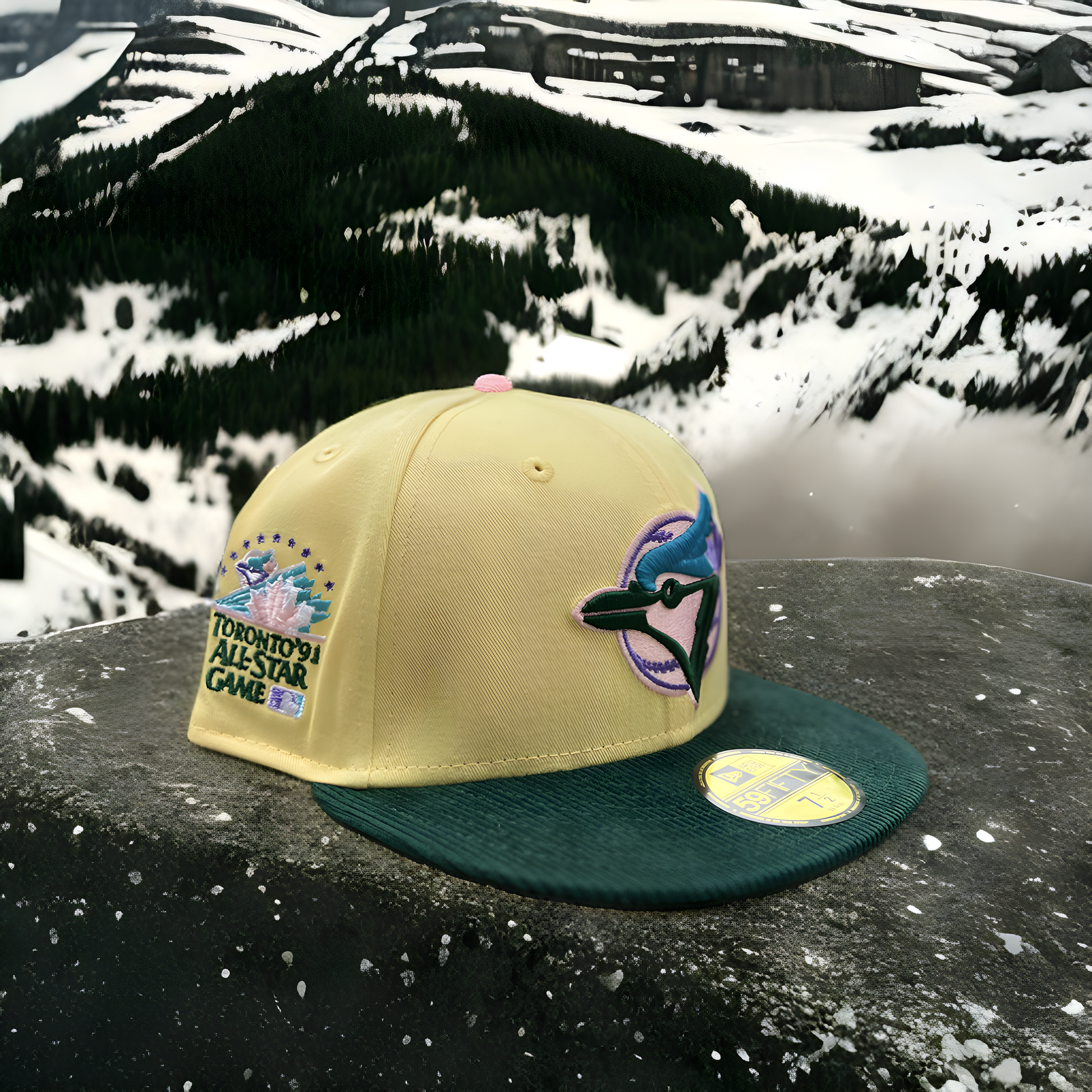 Toronto Blue Jays 1991 All-Star Game New Era 59Fifty Fitted Hat (Yellow  Pink Under Brim)