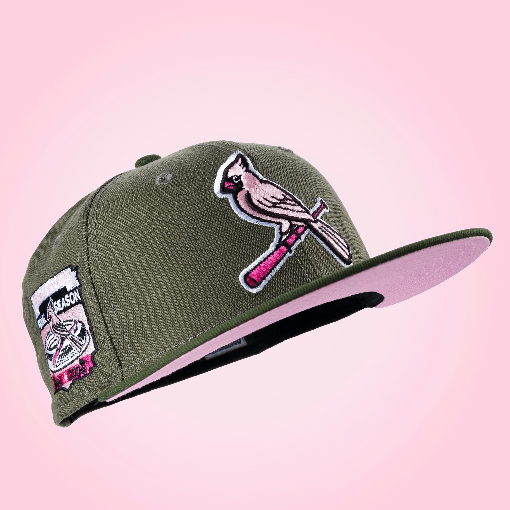 ST.LOUIS CARDINALS PINK OLIVE PACK NEW ERA 59FIFTY HAT – THE DAIRY CLUB